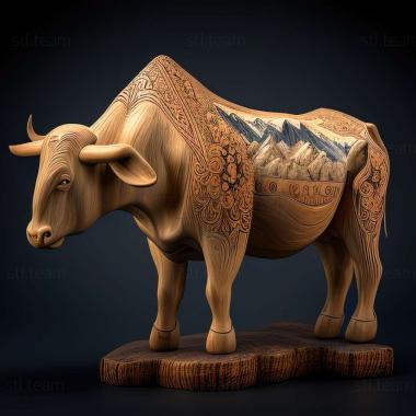 3D модель Знаменитое животное коровы Ганготри (STL)